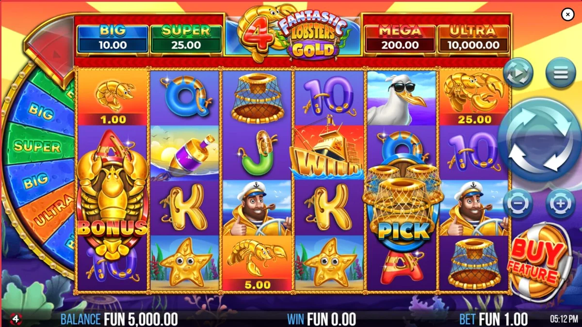 Interface do slot 4 Fantastic Lobsters Gold em um smartphone moderno